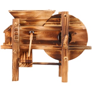 谷风车摆件水井推车石磨水车马车工艺品花轿子打谷机复古怀旧模型