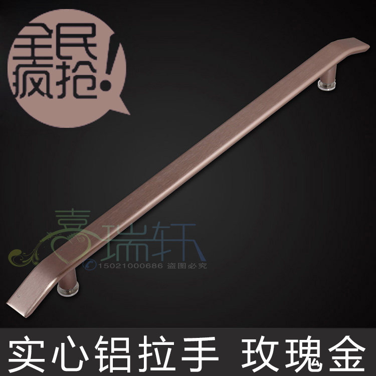 五金淋浴房拉手 浴室卫生间玻璃门把手 实心太空铝孔距440 包邮