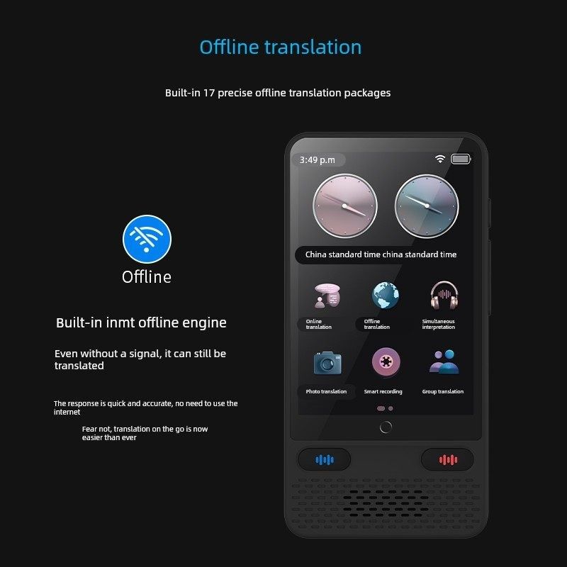 2025新款多国语言翻译机旅游英语粤语俄语离线实时对话同声翻译器,智能设备,智能翻译机,淘宝优惠券,粉丝福利购,淘宝优惠卷