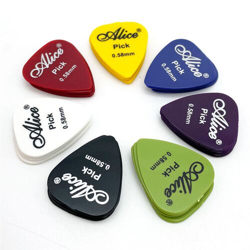 6 Guitar Picks + 1 Holder Case Alice Mediator Quick Storage