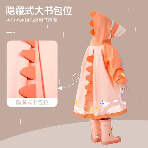 Childrens raincoat waterproof all over pupils with schoolba