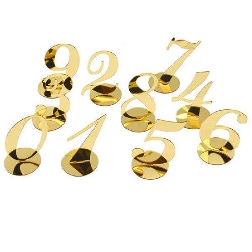 10pcs Acrylic Wedding Table Number 0-9 with Stand Sign