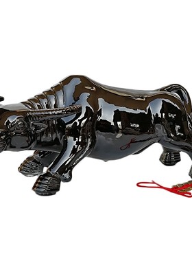 手工订制陶瓷牛摆件家居客厅办公桌十二生肖现代工艺品摆设装饰品