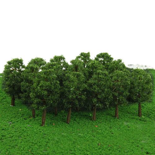 50Pcs Model rees Train Railroad Micro Landscape Layout ama S