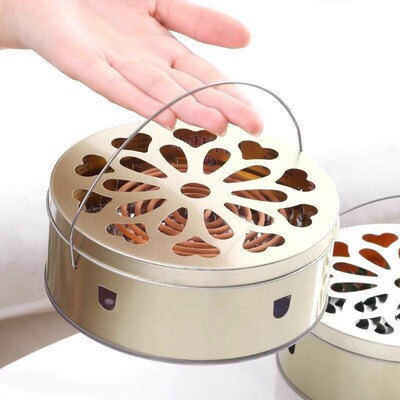 Mosquito Coil Holder with Lid and Ash Tray, Indoor Use, Fire