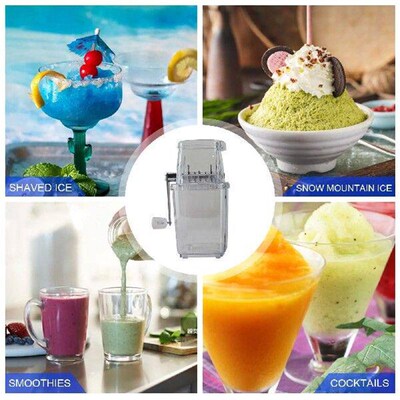 Ice Crusher Manual Shaver Ice Chopper Slushies Smoothies