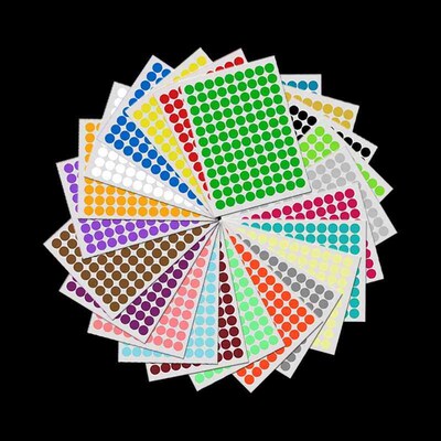 6mm Tiny Round Circle Polka Dots Sticker 120 Pcs Small Seal