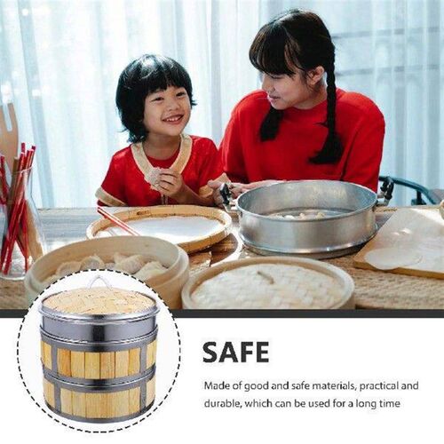 Bamboo Steamer Basket Chinese Dim Sum Dumpling Baskets Buns