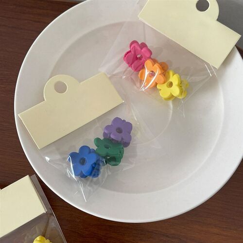 3Pcs Sweet Mini Flower Hair Clips for Women Hair Claw Chic B