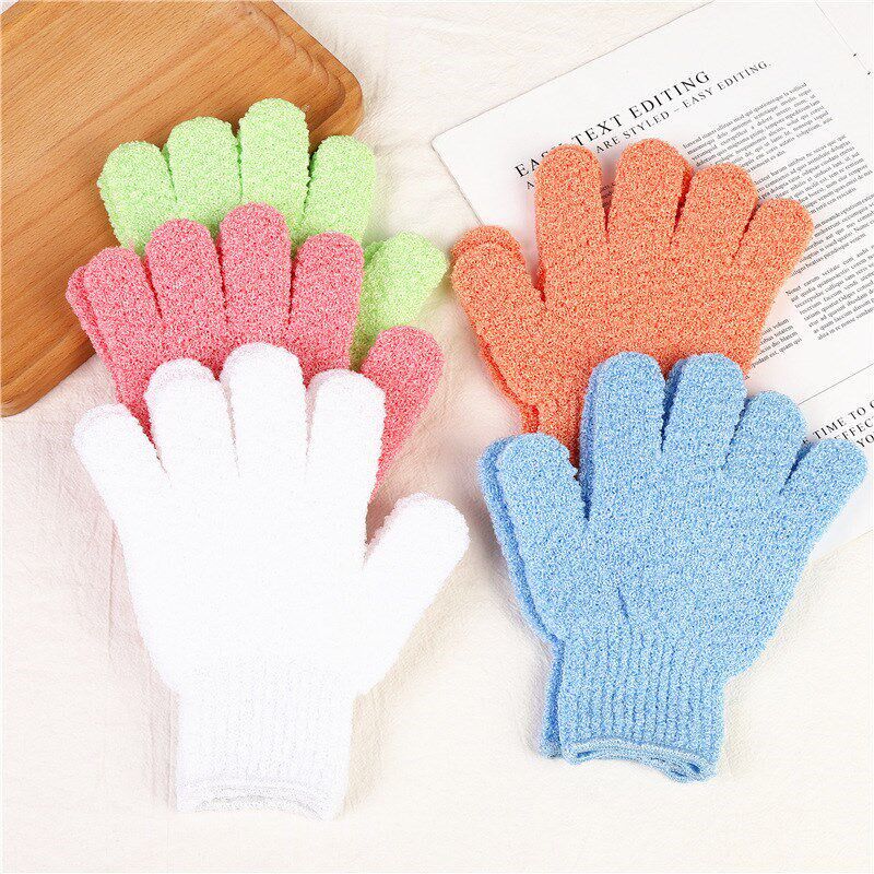 5finger Nylon Bath Glove Kids Shower Scrubber Colorful Bubbl