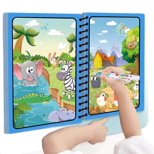 Magic Water Drawing Book for Repeated Doodling, Clear Water
