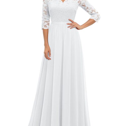 Womens Long Dress Evening Party Wedding Vintage Elegant