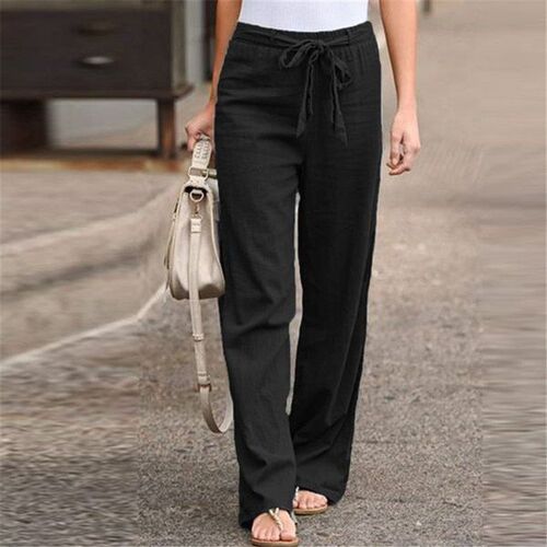 2025 Womens Clothing Elastic Waist Solid lor tton And Linen
