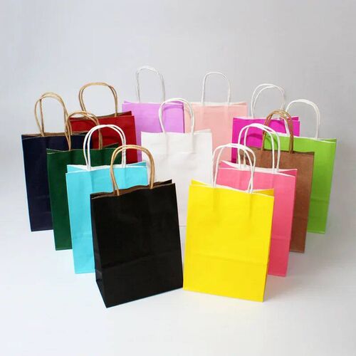 10/30/50pcs DIY Multifunction soft color paper bag with hand