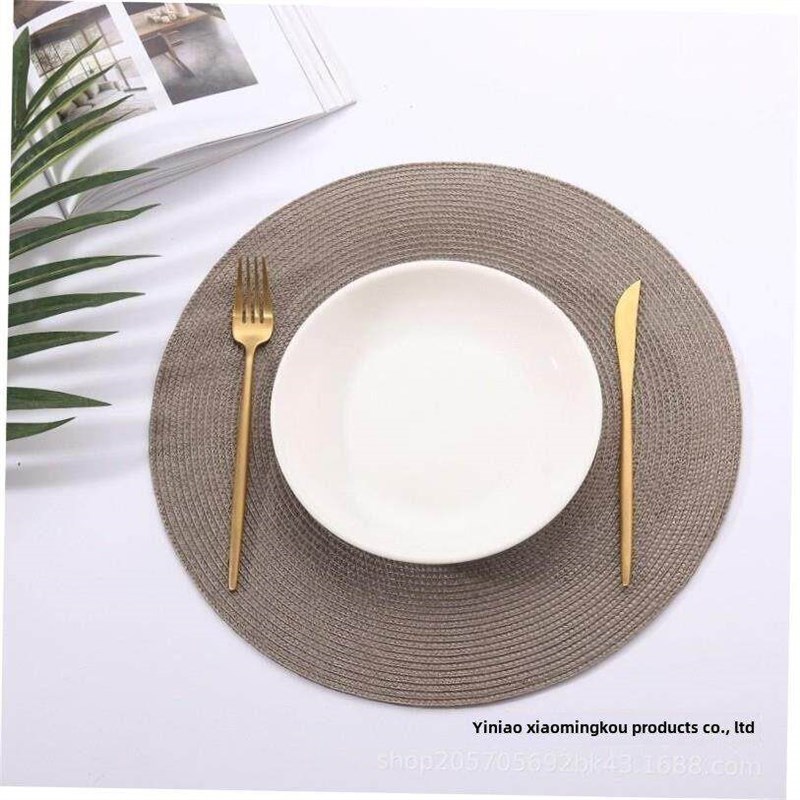 PP Environmentally Friendly Round Placemat Western Placemat - 实物图