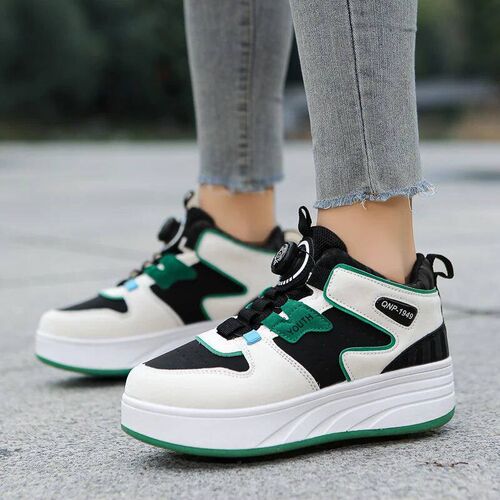 Students childrens shoes four wheel light shoes Boys invisi