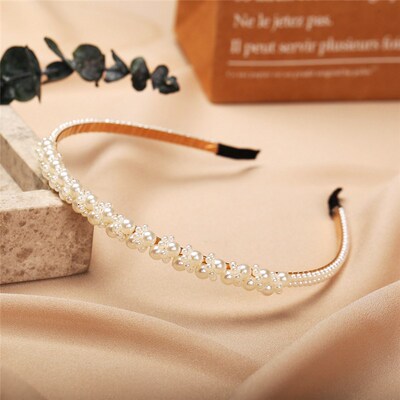 New Simple Full Pearls Women Hairbands Sweet Headband Hair H