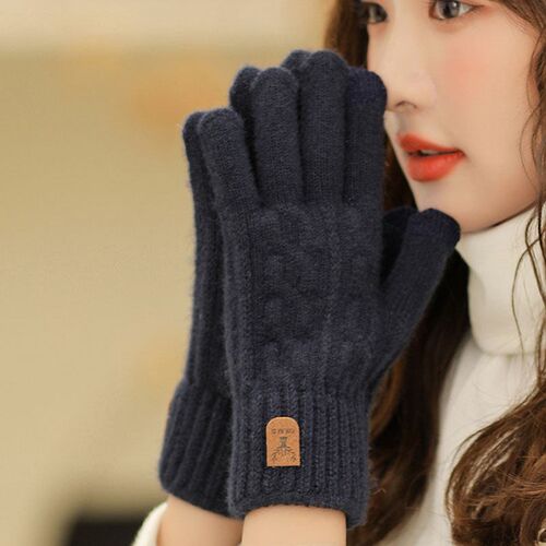 Ladies cute warm cold touch screen gloves female students pl