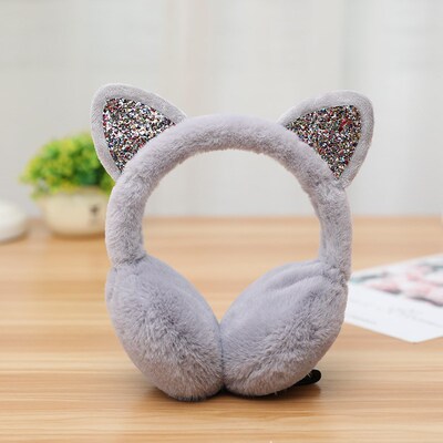 Winter Cat Rabbit Fox Animal Ears Warmer Earmuffs Women Fluf