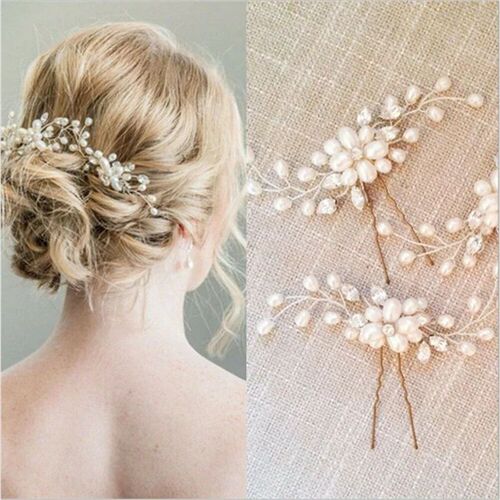 35/50cm Long Bride Handmade Crystal Pearl Hair Band Headdres