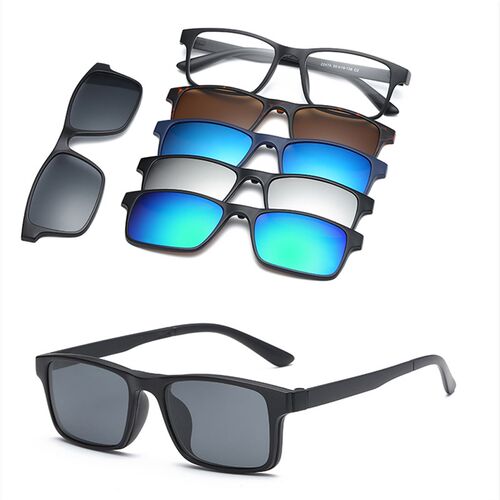6 In 1 Custom Men Women Polarized Optical Magnetic Sunglasse