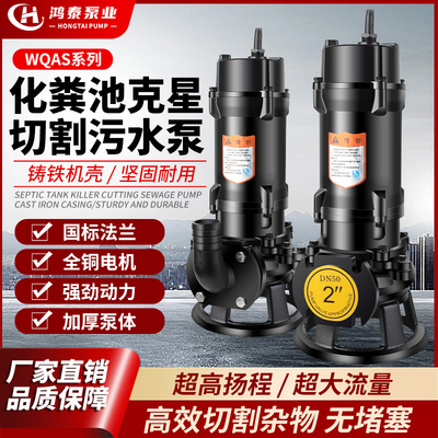 WQK/WQAS/GNWQ切割污水泵/切割泵 化粪池 泥浆 220V/380V 单/三相