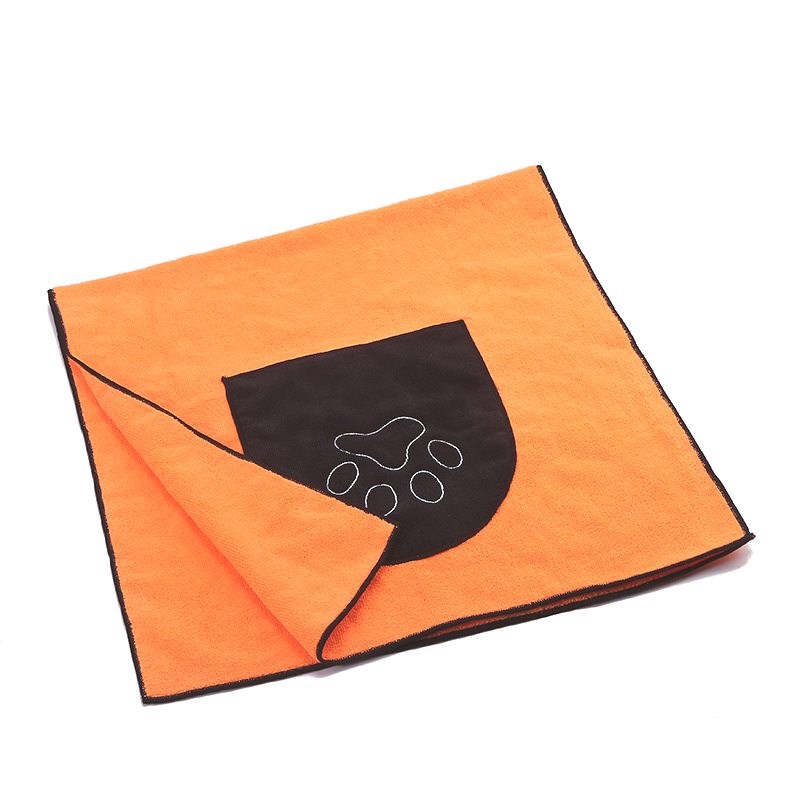 宠物毛巾手插口袋吸水毛巾狗狗猫咪洗澡速干浴巾强力擦干宠物用品