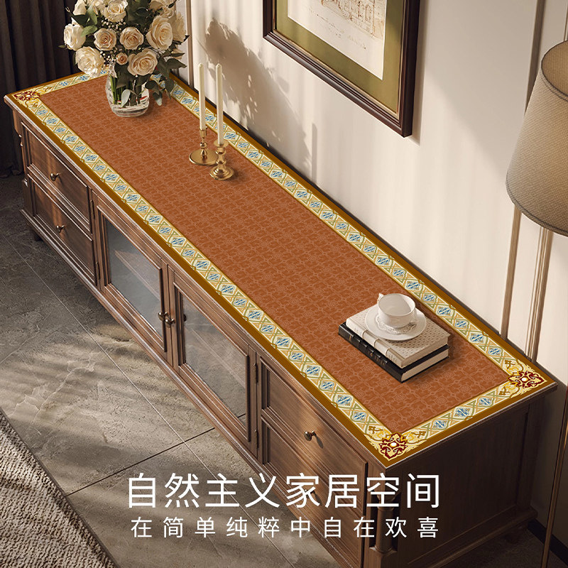 美拉德风 桌面餐桌桌垫电视柜免洗防水皮革垫桌布 沫夕颜 恺斯娜,居家布艺,桌布,淘宝优惠券,粉丝福利购,淘宝优惠卷