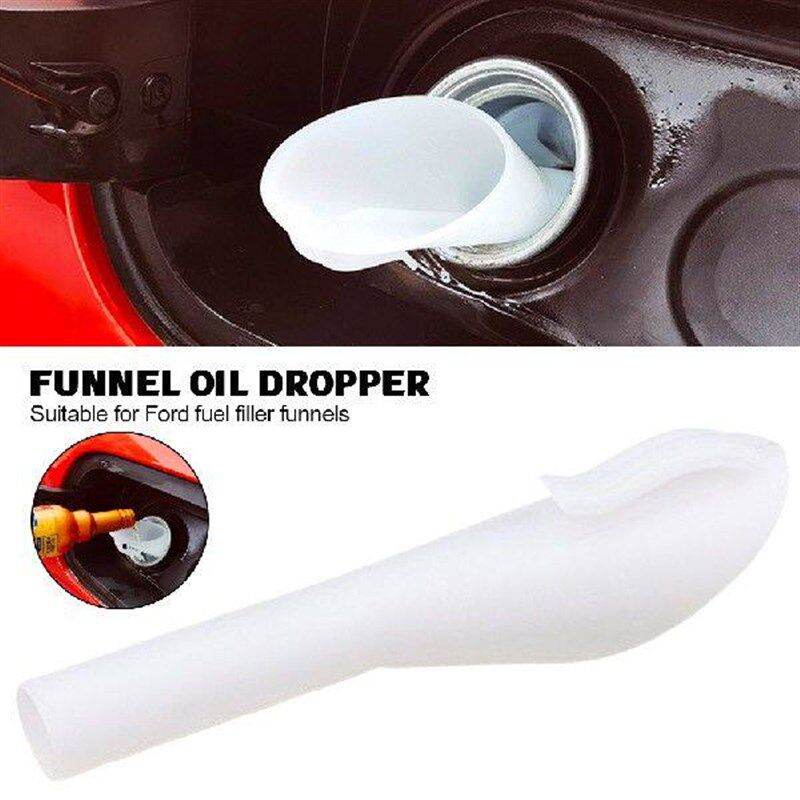 Petrol Fuel Filler Filling Funnel Tube 8U5A-17B068-EB White - 实物图