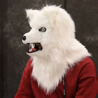 Movable Mouth Fox Mask Halloween Costume Cosplay Party