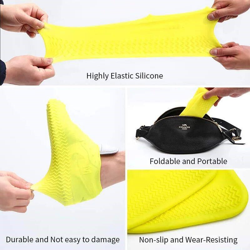 2pc Waterproof Non-lip Silicone Shoe High Elatic Wear-reitan