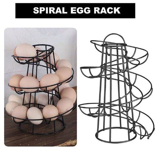 Spiral Egg Rack Wrought Iron Egg Stand Multi-functional Egg