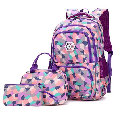 3 piece Set School Bags For Teenage Girls Waterproof School