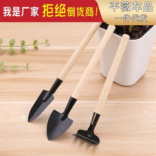 Garden Tool Set of Three - Mini Garden Trowel/Rake/Shovel, P