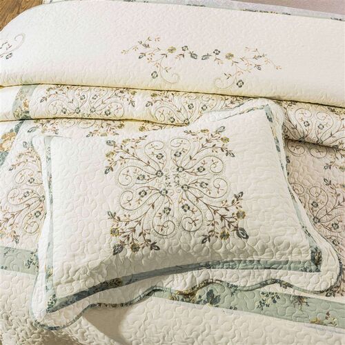 European Embroidered tton Pure tton Bed ver Single Piece Thr