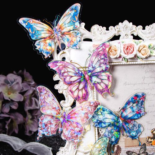 Mr. Paper Vintage Butterfly Sticker Flower Theme DIY
