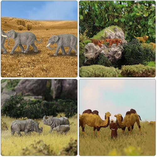 Evemodel HO Scale 1:87 Well Painted PVC Wild Animals Elephan