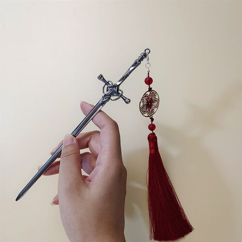 Vintage Sword Tassel Pendant Hair s for Women Chinese Hairpi