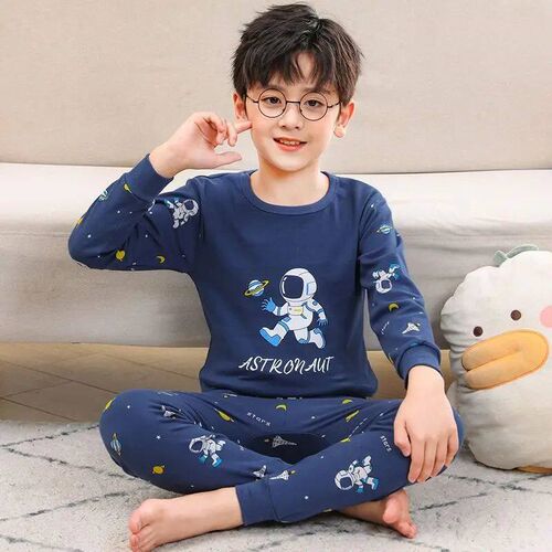 Teens Pijamas Long Sleeve Cotton Pyjamas Kids Clothes Sets C