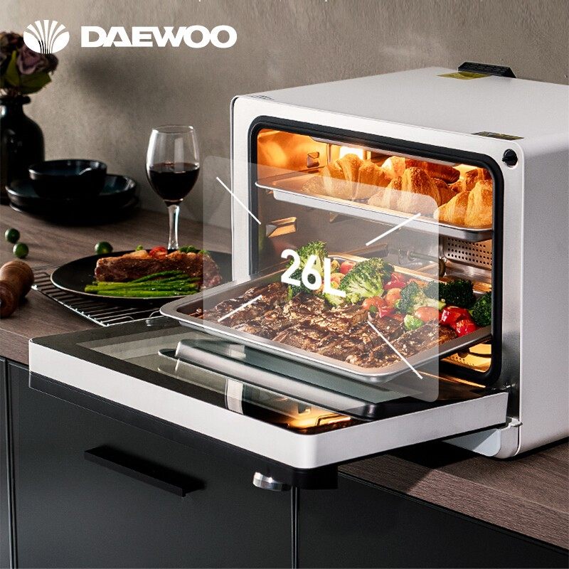 韩国大宇蒸烤箱一体机家用台式烤箱蒸炸箱二合一 DEWOO/大宇 K