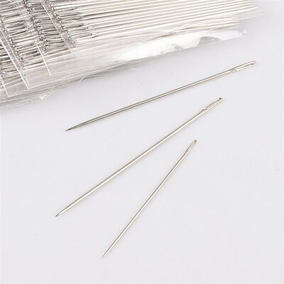 Hot 25Pcs/lot Stainless Steel Large Eye Sewing Needles Sewin