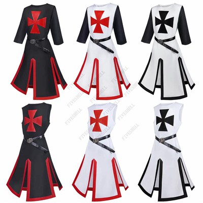 Plus Size M-4XL Men Medieval Cosplay Robes Costume Halloween