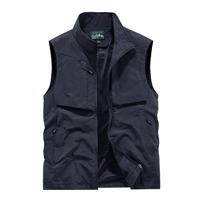 Plus Size Outdoor Leisure Mens Waistcoat Pocket Waistcoat S - 实物图