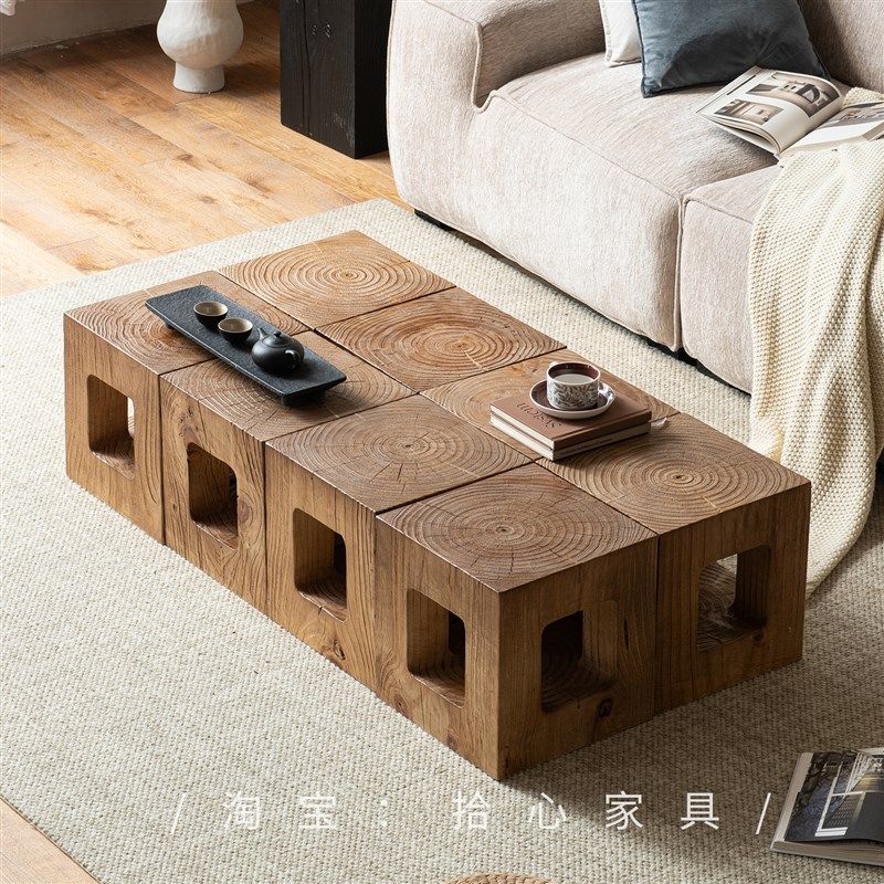 方形木墩矮凳原木酒店摆件茶几 个性根雕实木墩子树桩木桩凳,住宅家具,根雕茶几,淘宝优惠券,粉丝福利购,淘宝优惠卷