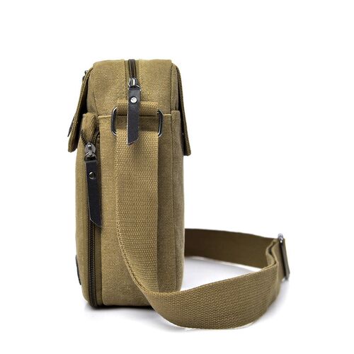 Mens Vintage  Rucksack Crossbody Bag Zipper Shoulder Messen
