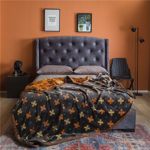 Thickened double-layer coral fleece anti-static blanket
