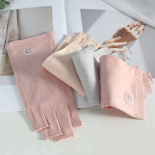 Sunscreen Gloves Thin Womens Summer Driving Anti-UV Nail Ar