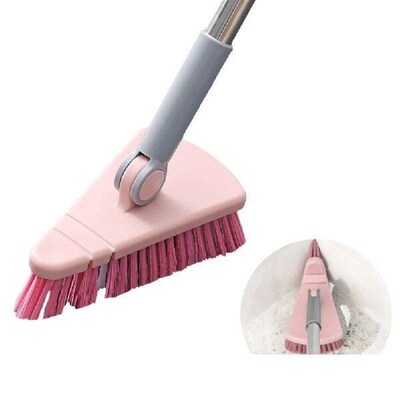 Floor Scrub Brush Triangular Head Tile Tub Scrubber with