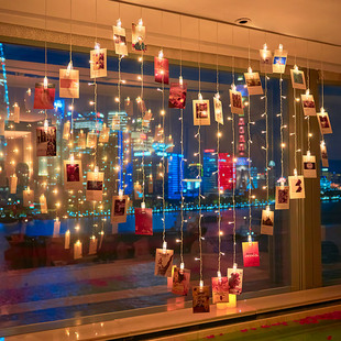 小彩灯闪灯灯串满天星挂灯窗帘灯房间布置气氛灯卧室装饰灯星星灯