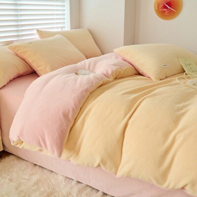 2025ins Simple Warm Double Quilt ver Student Dormitory Famil
